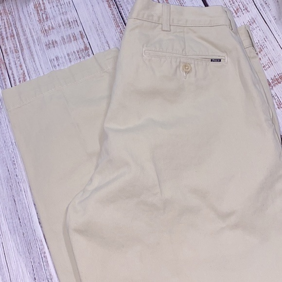 Polo Ralph Lauren classic fit blue label tan chino pants size 34x34a - Picture 8 of 11